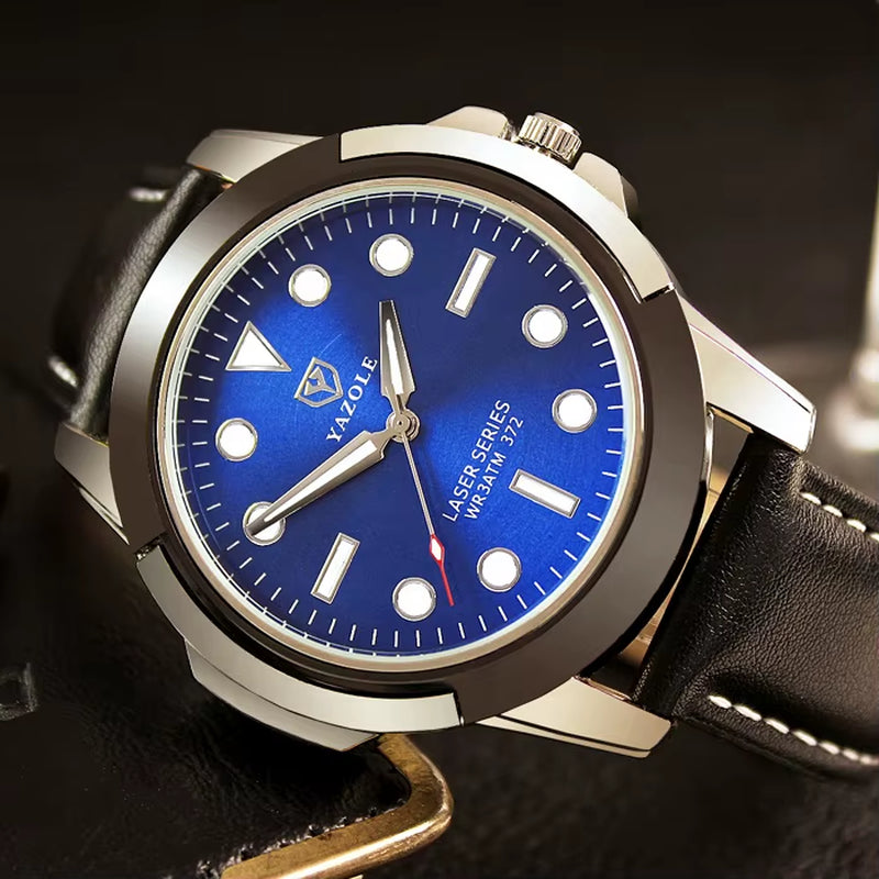 YAZOLE D 372 Luxury Mens Watches Sport Style Hot Sale Factory Custom Logo Quartz Watch Classic Leather Wristwatch Wholesale