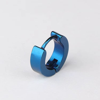 Minimalist 18K Gold Plated Jewelry Stainless Steel Hoop Chunky Earrings Fashion Women Huggie Earrings