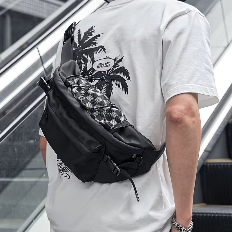 MOYYI Oxford Travel Sport Waist Bags for Men Shoulder Bags Men Crossbody Bags