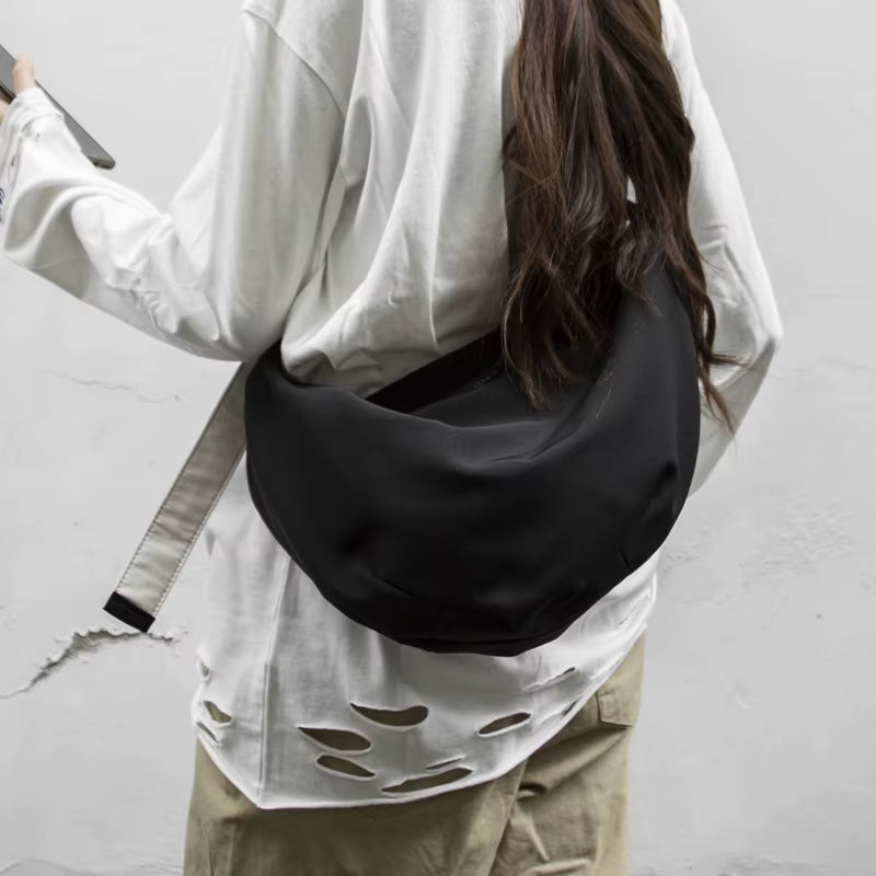 Leisure Hippie Hobo Bags for Men Crescent Sling Bags Sport Crossbody Bags