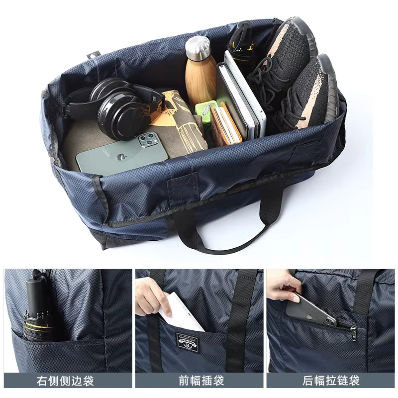 Foldable Tote Travel Bags for Men Weekend Overnight Duffle Bag 38L Large Storage Bags