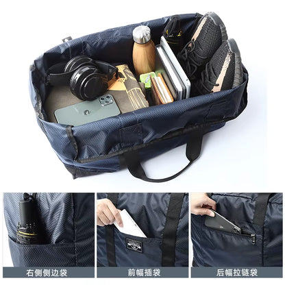Foldable Tote Travel Bags for Men Weekend Overnight Duffle Bag 38L Large Storage Bags