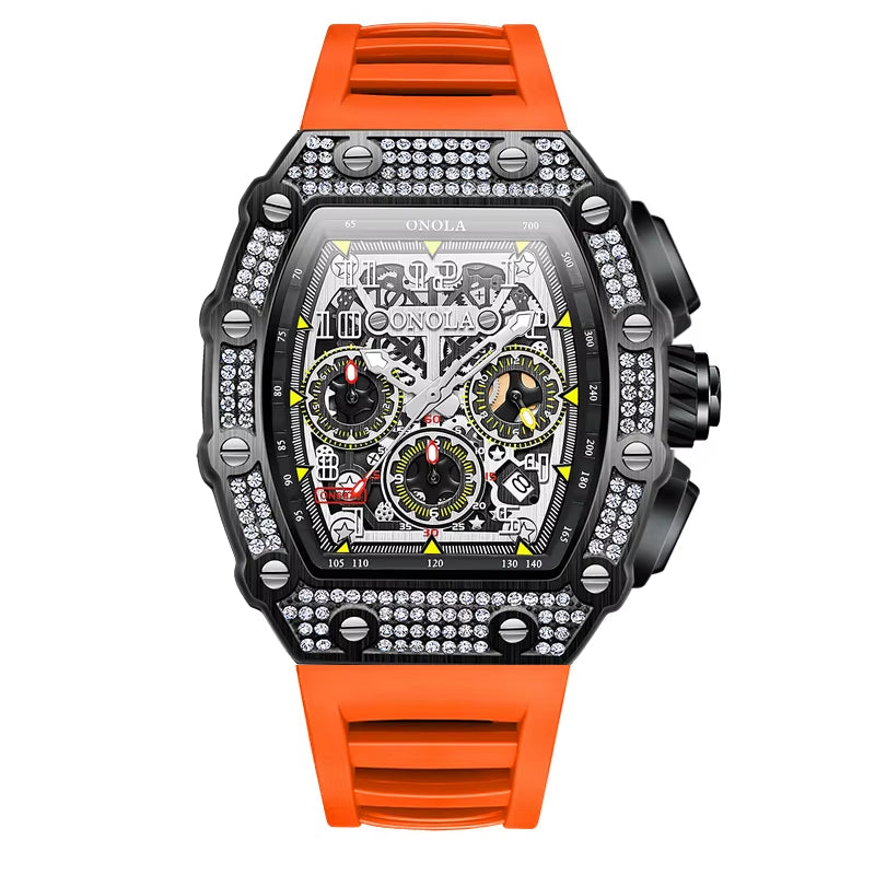 ONOLA 6826D Top Brand Automatic Watch Sports Waterproof Men Watches Quality Wrist Chronograph Mechanical Watches Custom Logo
