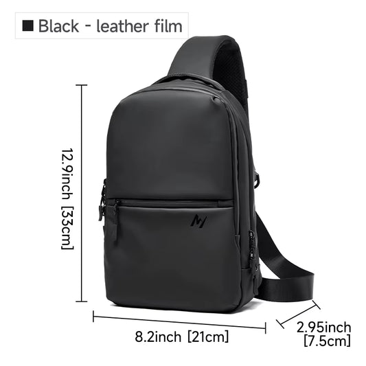 MOYYI Men'S Chest Bags Sports Outdoor Crossbody Bags for Travel Waterproof anti Theft Zipper Chest Sling Bag for Men