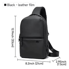 MOYYI Men'S Chest Bags Sports Outdoor Crossbody Bags for Travel Waterproof anti Theft Zipper Chest Sling Bag for Men