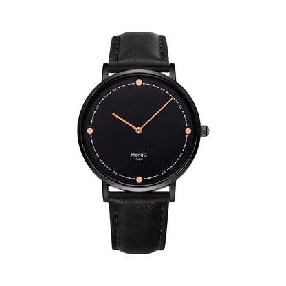 YAZOLE D C0802 Luxury Black Silver Case Custom Men Quartz Watches Two Pointers Minimalist Waterproof Wristwatch Factory Sale