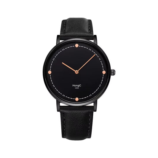 YAZOLE D C0802 Luxury Black Silver Case Custom Men Quartz Watches Two Pointers Minimalist Waterproof Wristwatch Factory Sale