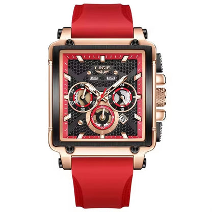 LIGE 89217 Top Brand Men'S Watches Silicone Strap Clock Waterproof Sport Casual Watch Men Chronograph Quartz Wristwatch Reloj