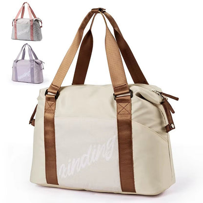 Airplane Friendly Weekend Travel Bags Custom Logo Yoga Duffel Bag Waterproof Travel Sport Gym Bags for Women - MCROONS.COM