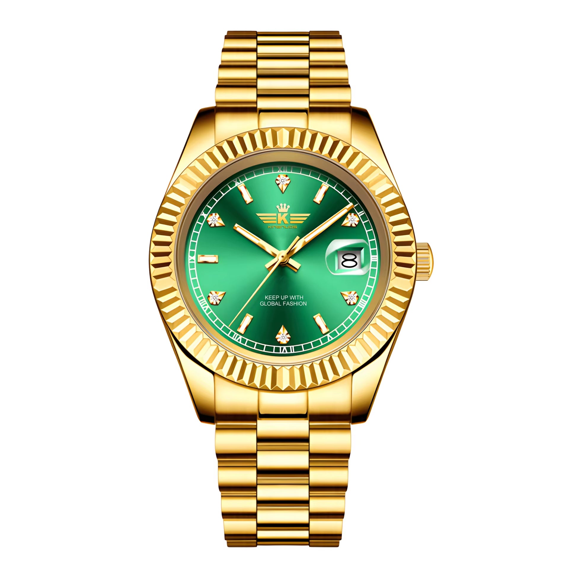 Luxury Men'S Business Wristwatch Waterproof Calendar Stainless Steel Quartz Watch Customized Logo for Men
