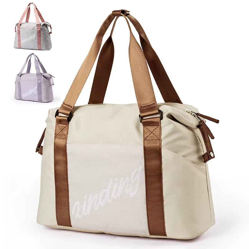 Airplane Friendly Weekend Travel Bags Custom Logo Yoga Duffel Bag Waterproof Travel Sport Gym Bags for Women