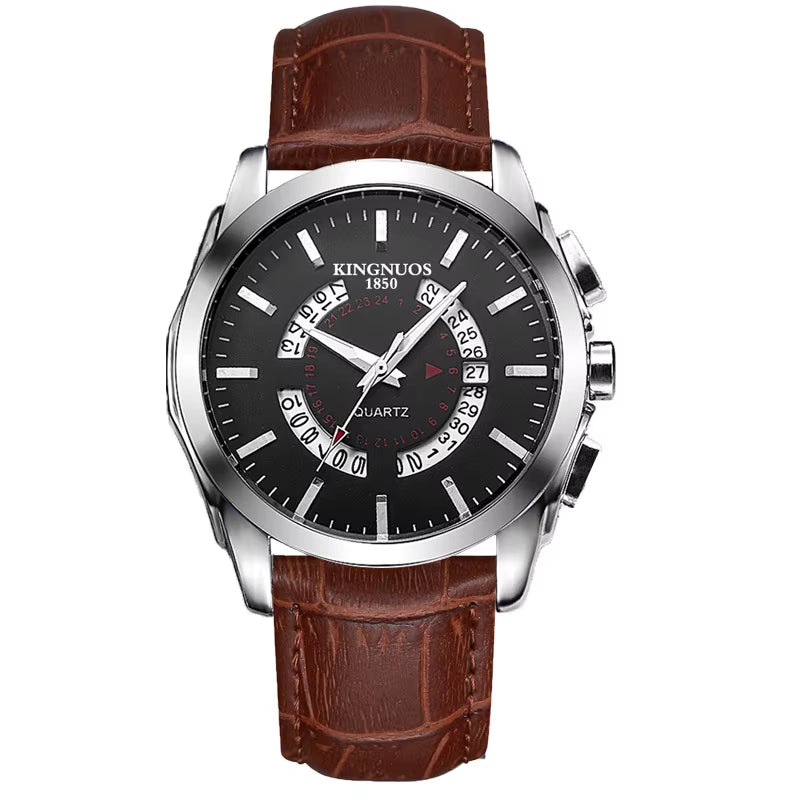 2025 Fashion Men'S Luxury Men'S Watch Calendar Multi Functional Business Men'S Quartz Watch