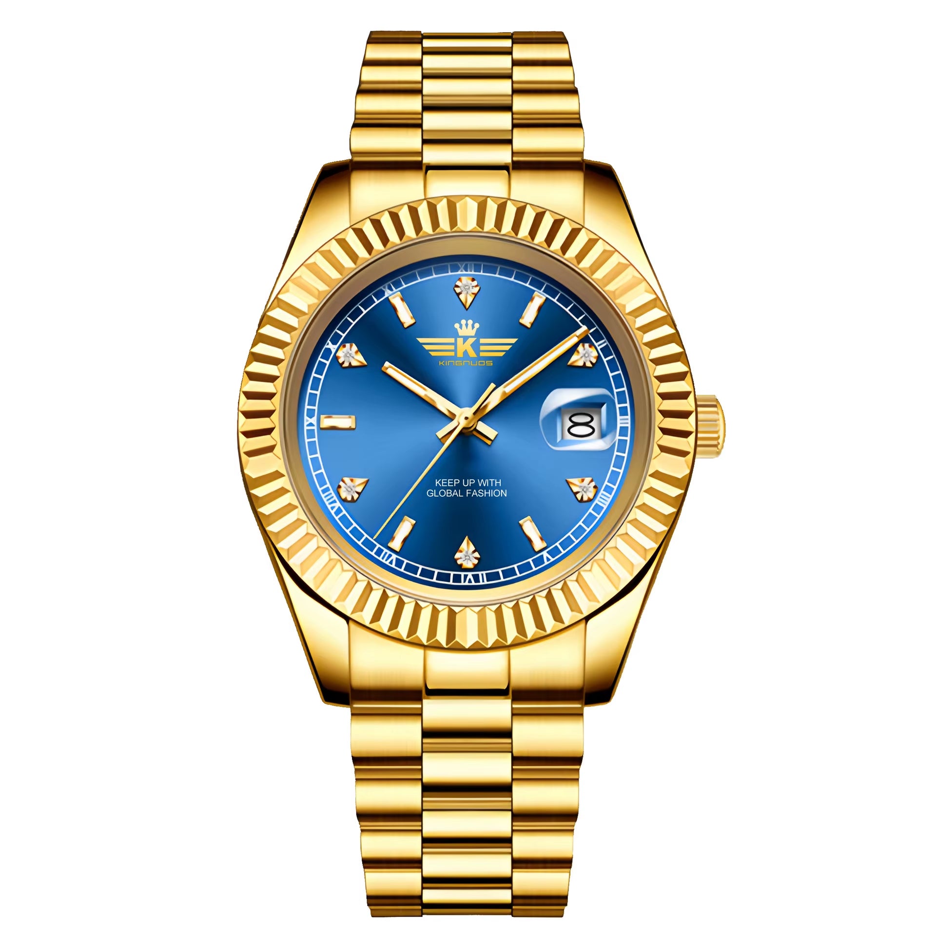 Luxury Men'S Business Wristwatch Waterproof Calendar Stainless Steel Quartz Watch Customized Logo for Men