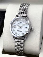 Luxury Girls' Steel Waterproof Watch Customized Logo Quartz Watch Fashionable Diamond Watch for Women