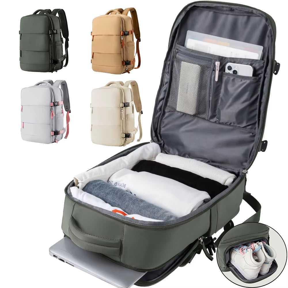 Anti-Theft Mochilas Waterproof Unisex Carry on Travel Backpack Large Capacity Overnight Travel Backpack