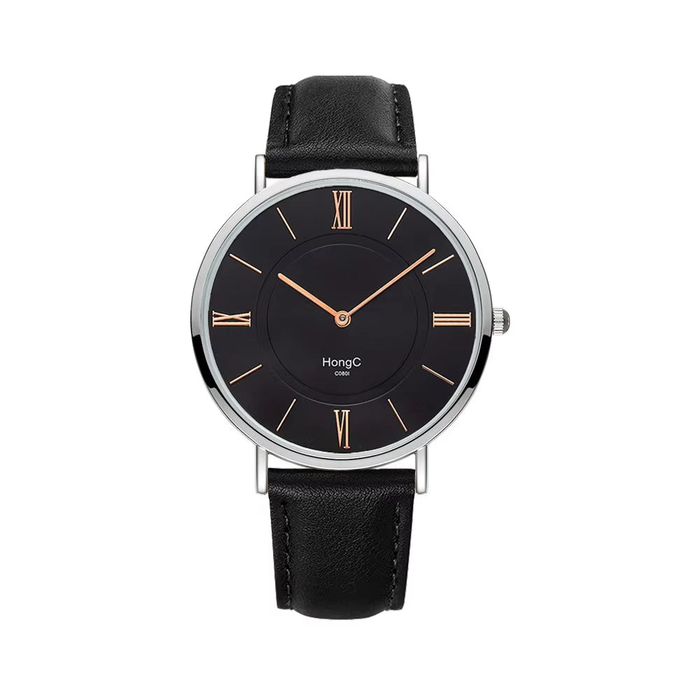 YAZOLE D C0801 Hot Selling Modern Men Black Quartz Watches Minimalist Case Waterproof Custom Wristwatches Relojes