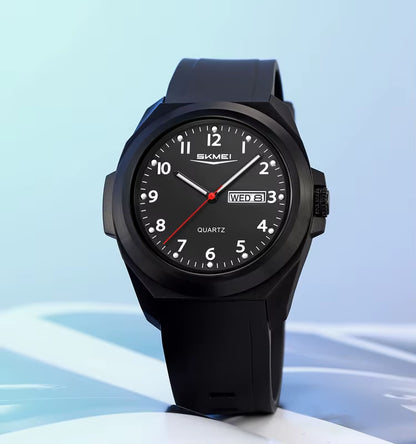 SKMEI 2472 Stainless Steel Circle Plastic Strap Men Large Case Wholesale Factory Customize Your Logo Analog Watch for Men