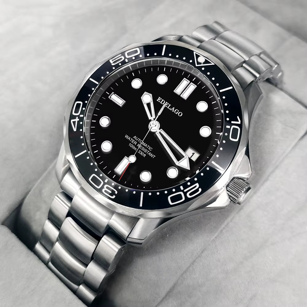 EDELAGO Kinetic Energy Series NH35/2824/8500 Luxury Ceramic Seahorse Mechanical Diving Watch Fashion Sports Men'S ROLE Watch