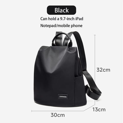 Simradia Small Black Women Causal Backpacks Oxford Waterproof Backpack for Women Outdoor School Bag Rucksack Ladies