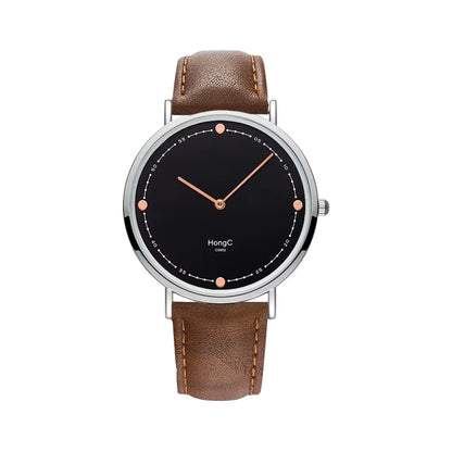 YAZOLE D C0802 Luxury Black Silver Case Custom Men Quartz Watches Two Pointers Minimalist Waterproof Wristwatch Factory Sale