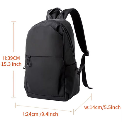 Beige Waterproof Ladies Mini Backpack College Student Small Laptop School Bag Unisex Lightweight Leisure Bag - MCROONS.COM