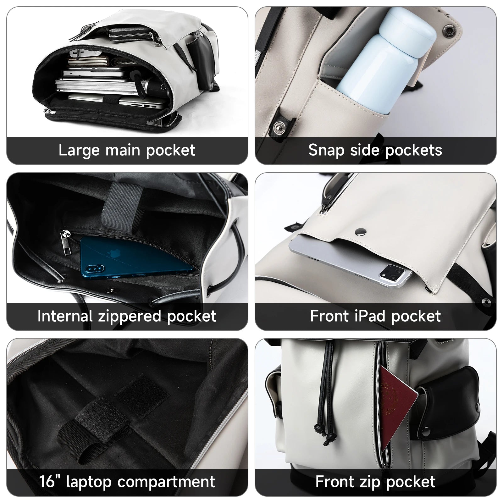 Best Sellers Vegan Leather Backpack with EVA Pack Custom Logo Laptop Sport Backpack for Man School Bags Bagpack - MCROONS.COM