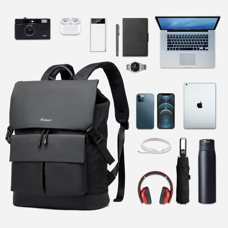 MOYYI Waterproof Flap Travel Backpack Bags for Men Business Laptop Backpack Bags