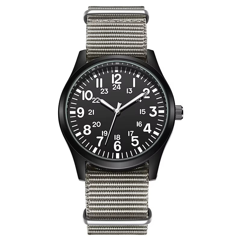 Chic Nylon Leather Quartz Watches Men Movement Watches Wrist Waterproof Minimalist Sports Wristwatch