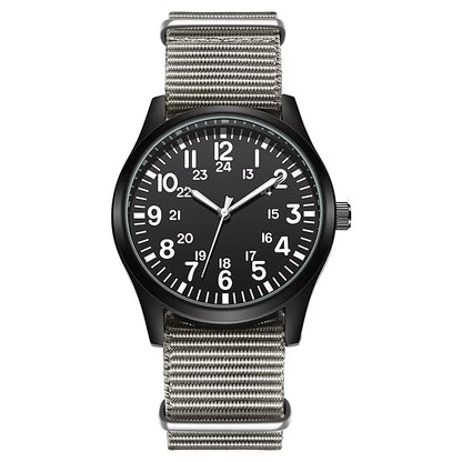 Chic Nylon Leather Quartz Watches Men Movement Watches Wrist Waterproof Minimalist Sports Wristwatch
