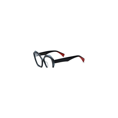 Oversized Cat Eye Acetate Optical Glasses Frame - Black Temple - MCROONS