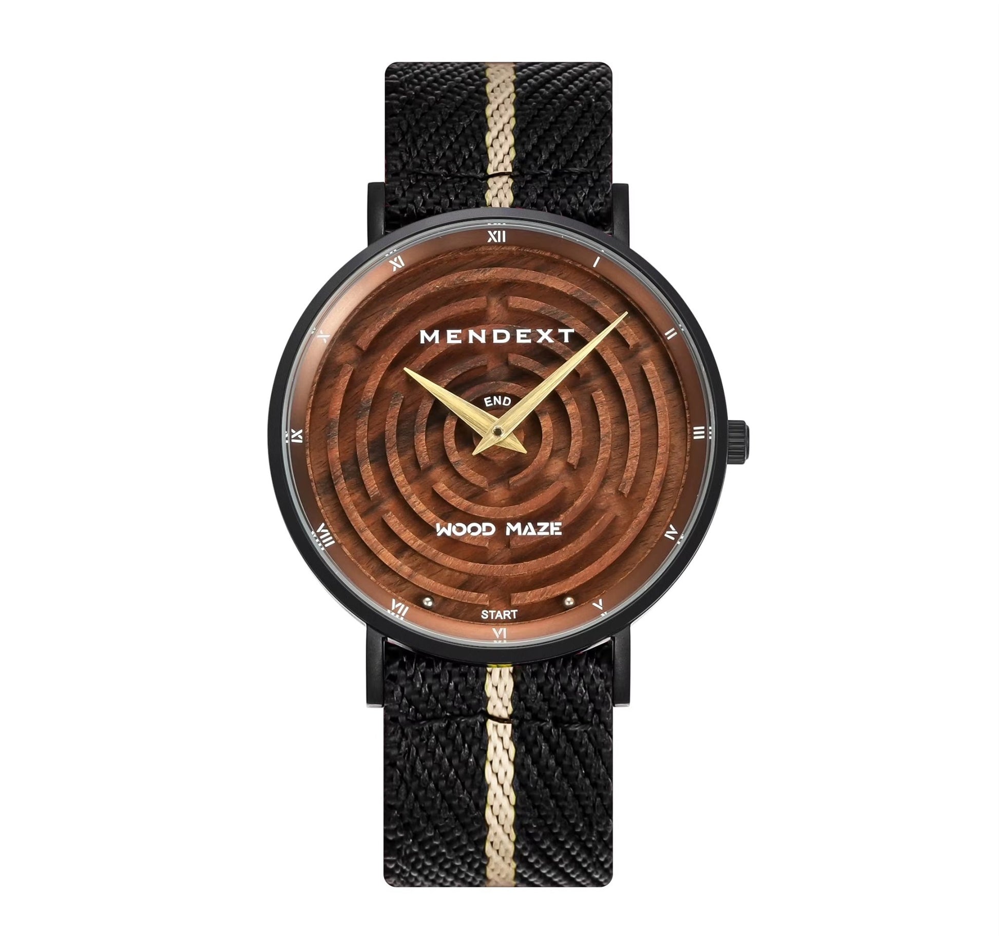 Black Myth Maze Game Sapphire Crystal 316L Stainless Steel Quality Quartz Movt Wooden Men Watch Muti - Color Hemp Rope Wrist Watch - MCROONS.COM
