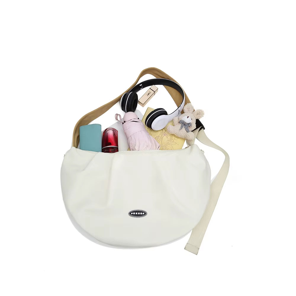 NOXXON Nylon Shoulder Bag Multi Pocket Casual Waterproof Crossbody Sling Bag with Zipper Large Capacity for Travel Daily Use
