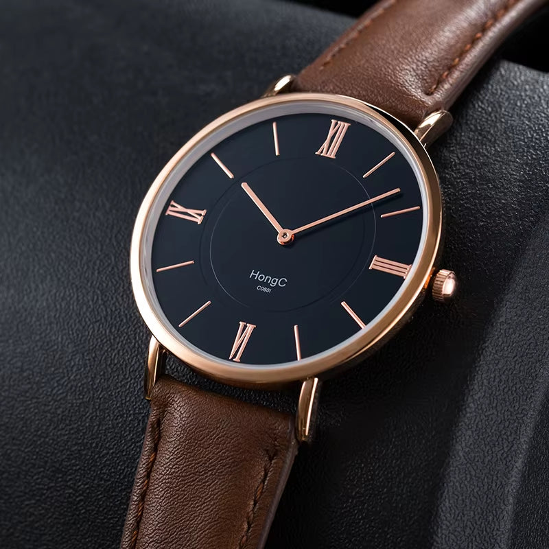 YAZOLE D C0801 Hot Selling Modern Men Black Quartz Watches Minimalist Case Waterproof Custom Wristwatches Relojes