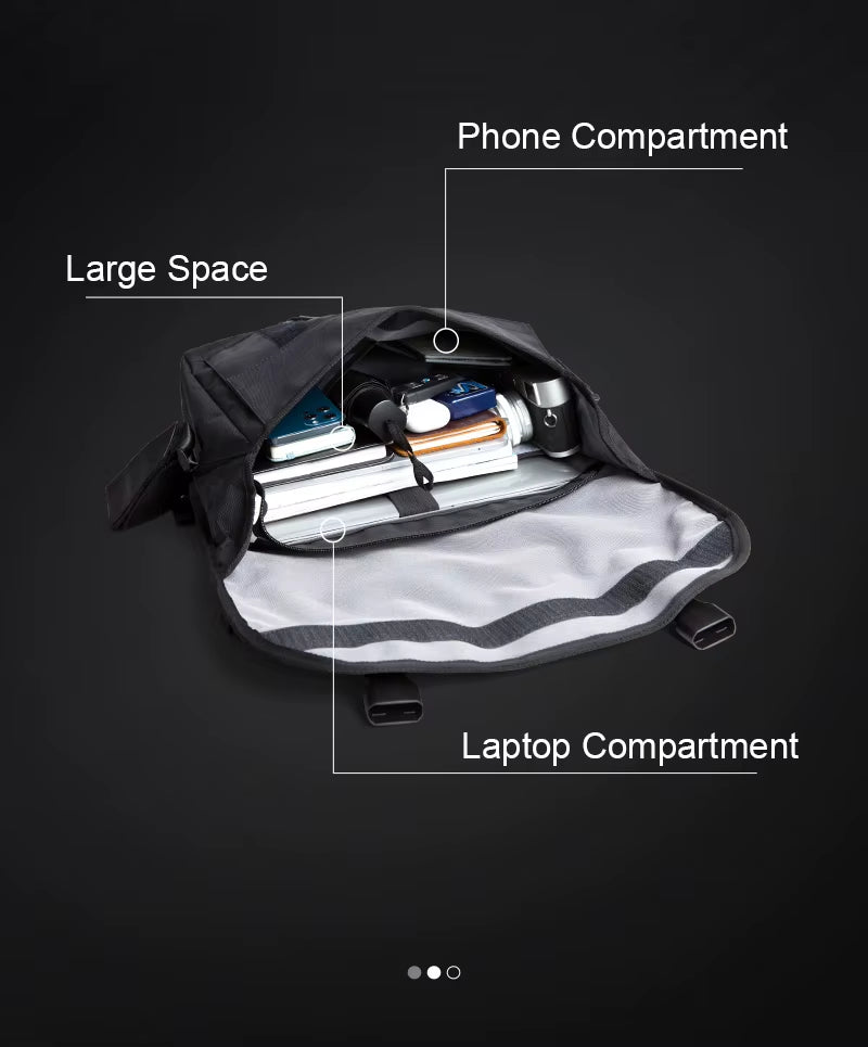 MOYYI Messenger Bags Large Capacity Male Tourist Cycling Messenger Bags for Men Sling Crossbody Bag