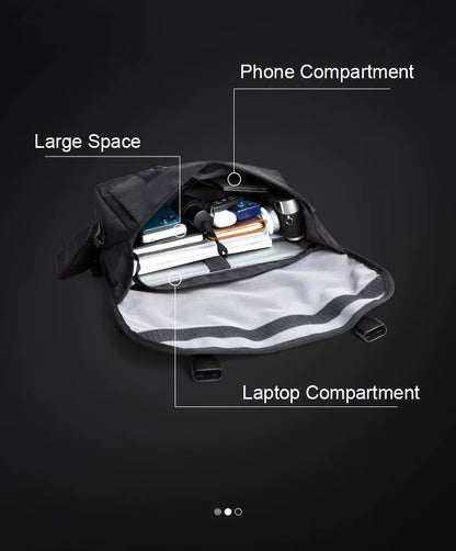MOYYI Messenger Bags Large Capacity Male Tourist Cycling Messenger Bags for Men Sling Crossbody Bag
