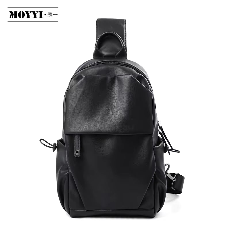 PU Leather Waterproof Mobile Phone Crossbody Bag Messenger Shoulder Bags Custom Chest Bag for Men