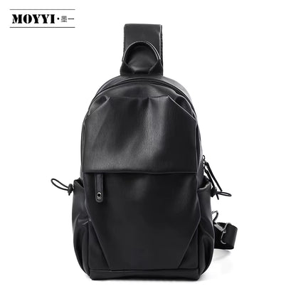 PU Leather Waterproof Mobile Phone Crossbody Bag Messenger Shoulder Bags Custom Chest Bag for Men