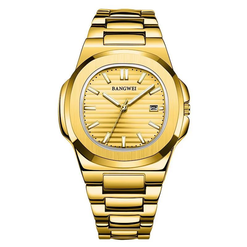 2025 New Hot Selling Luxury Men'S Business Wrist Watch Retro Square Waterproof Luminous Quartz Watch for Men