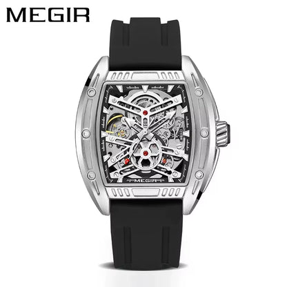 MEGIR 8601 Fashion Men Automatic Mechanical Watch Skeleton Luxurious Luminous Waterproof Casual Wristwatch for Man Reloj Hombre