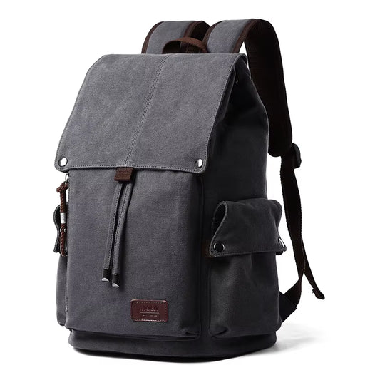 Multifunctional Wholesale Canvas Backpack with High Capacity and Diversified Pockets Suit for School