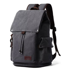 Multifunctional Wholesale Canvas Backpack with High Capacity and Diversified Pockets Suit for School