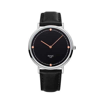 YAZOLE D C0802 Luxury Black Silver Case Custom Men Quartz Watches Two Pointers Minimalist Waterproof Wristwatch Factory Sale