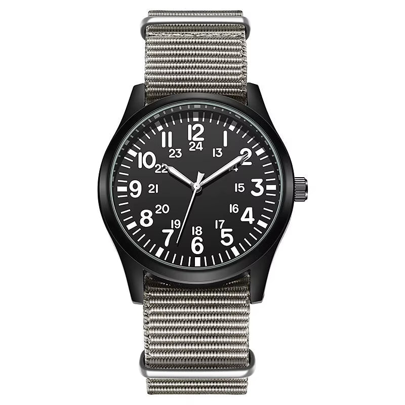 Chic Nylon Leather Quartz Watches Men Movement Watches Wrist Waterproof Minimalist Sports Wristwatch
