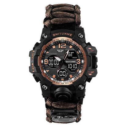 1509P D Athletic Hot Jam Tangan Analog Digital Watch 5 Atm Waterproof Custom Watch Camouflage Green Sport Watch for Men