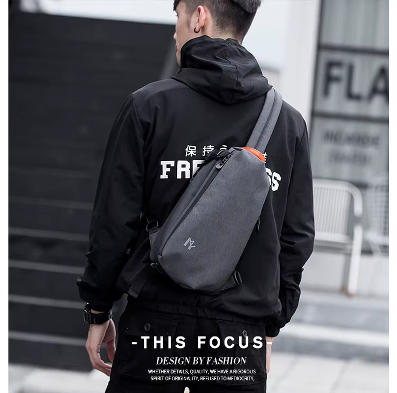 MOYYI Waterproof Chest Bag Men Crossbody Sling Bag Crossbody Bag for Business School