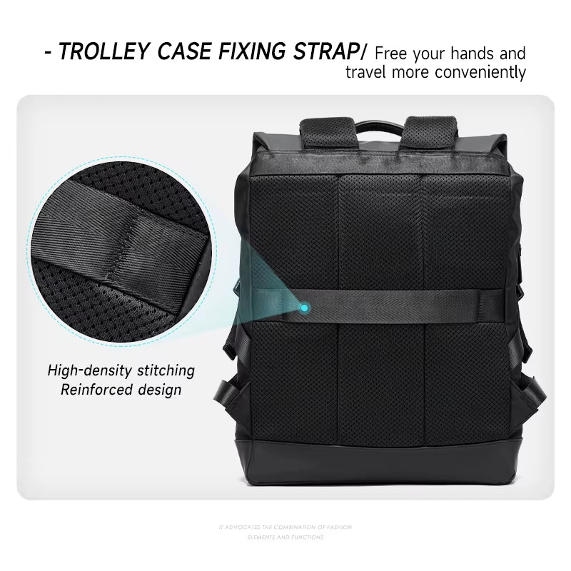 MOYYI Waterproof Flap Travel Backpack Bags for Men Business Laptop Backpack Bags