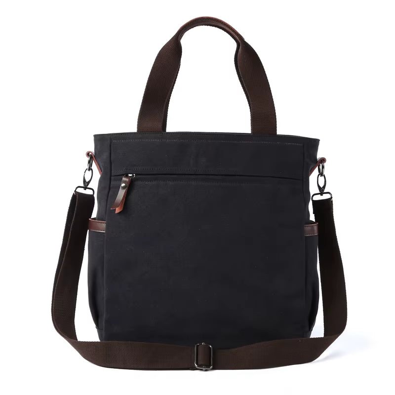 Wholesale Business Retro Shoulder Bag Men Durable Canvas Office Crossbody Bags Vintage Messenger Bag for Male