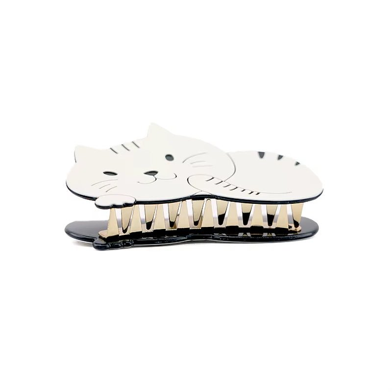 CANYUAN 10Cm White Engraved Metal Animal Hair Claws Cute Metal Claw Clips for Thick Hair - MCROONS.COM