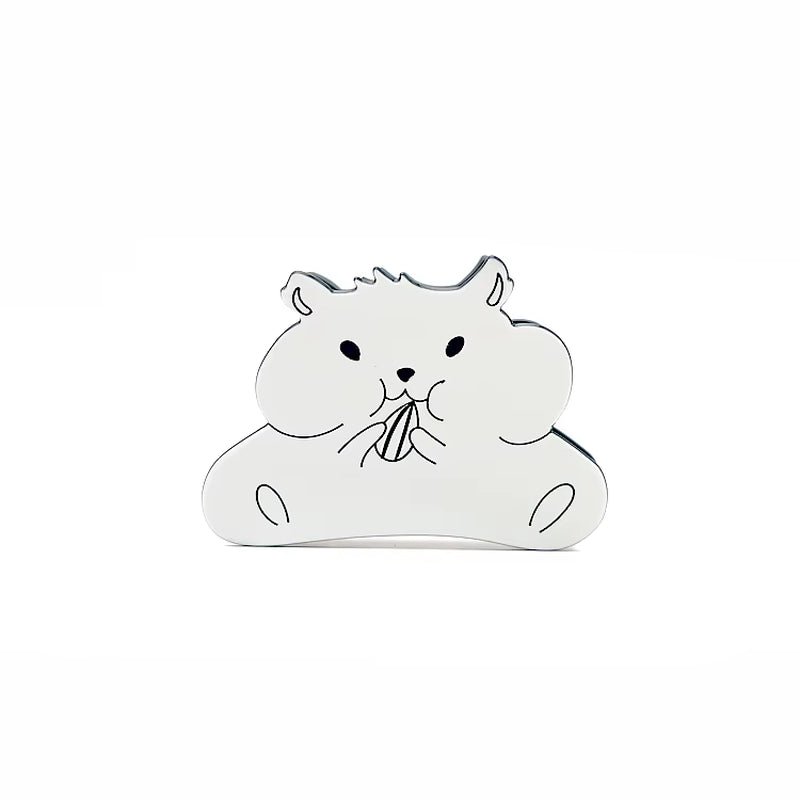 CANYUAN 10Cm White Engraved Metal Animal Hair Claws Cute Metal Claw Clips for Thick Hair - MCROONS.COM