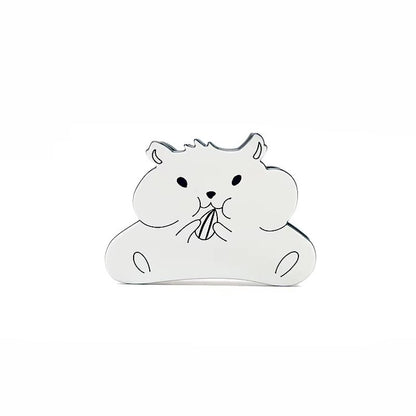CANYUAN 10Cm White Engraved Metal Animal Hair Claws Cute Metal Claw Clips for Thick Hair - MCROONS.COM